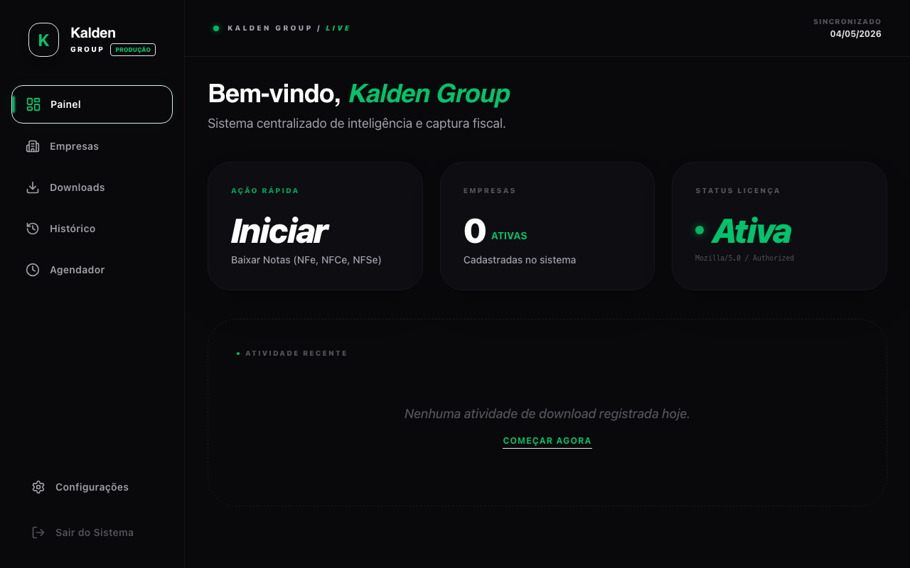 Kalden NF-e Dashboard